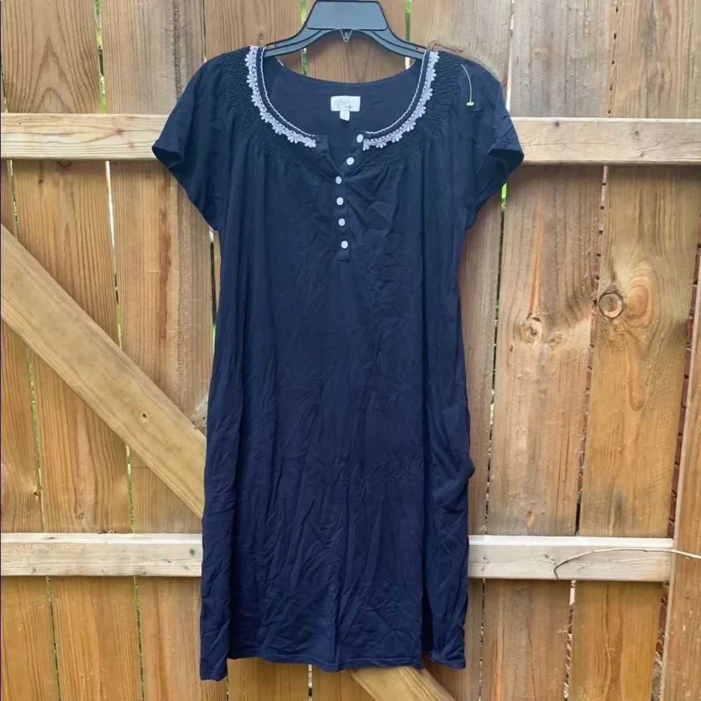 Aria Collection Navy dress with white Accents